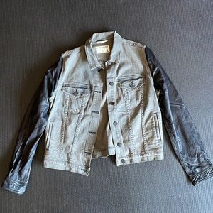 rag & bone denim and leather jacket